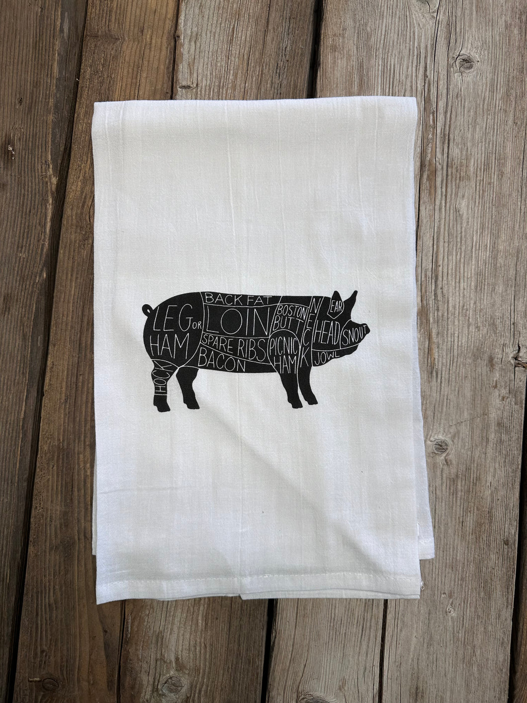 Pork Cuts Tea Towel