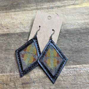 Pendleton Inlay Earrings - Diamond