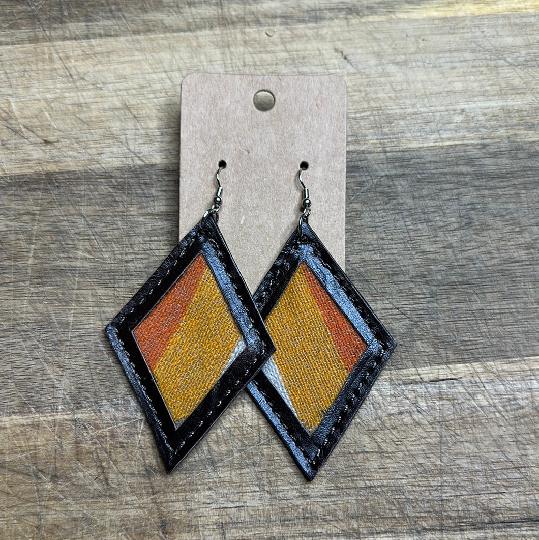 Pendleton Inlay Earrings - Diamond