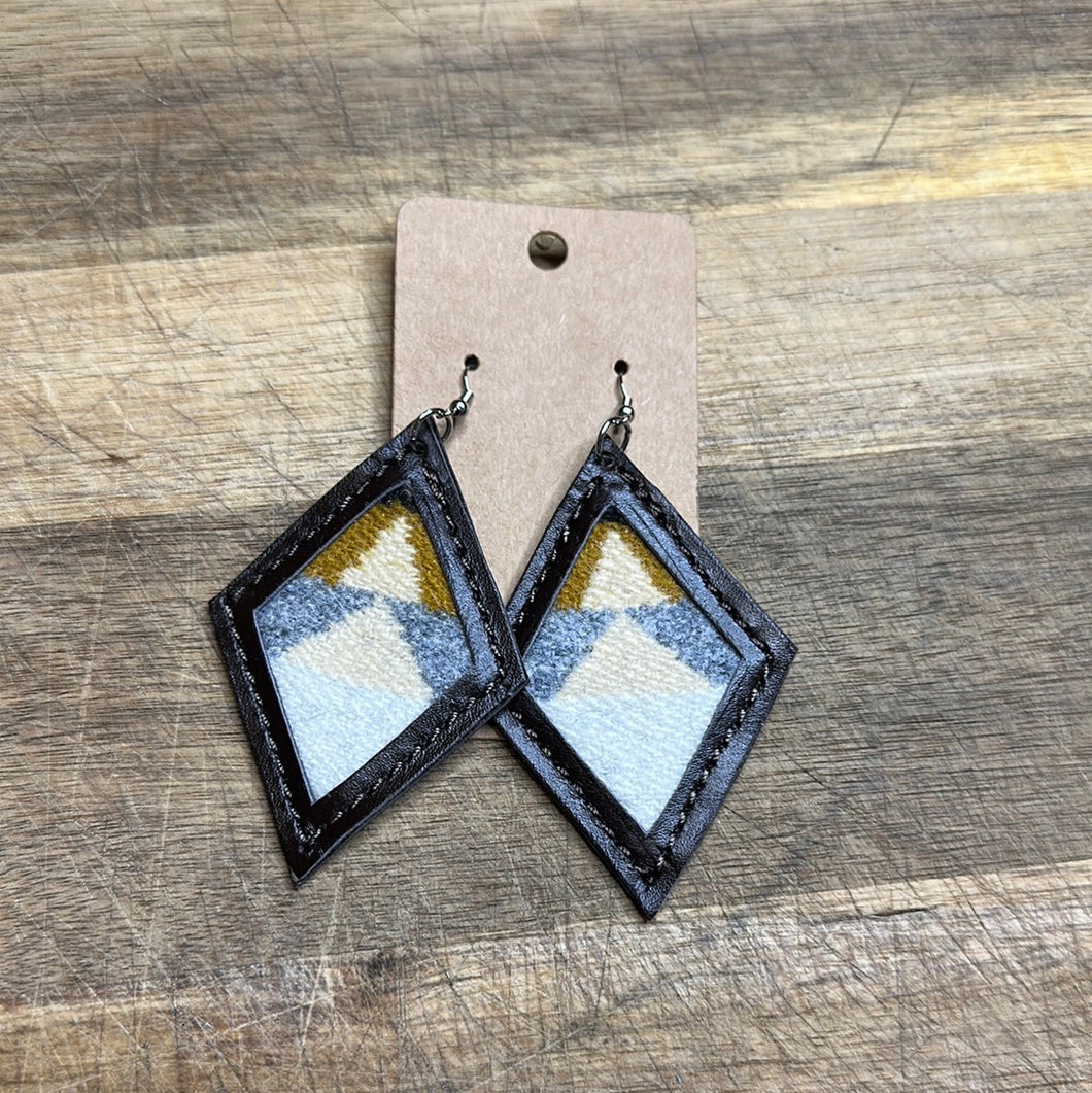 Pendleton Inlay Earrings - Diamond