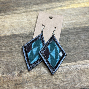 Pendleton Inlay Earrings - Diamond