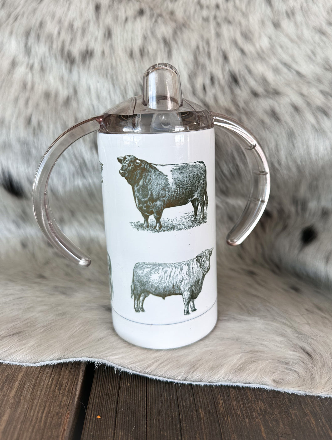 Vintage Cow Sippy Cup